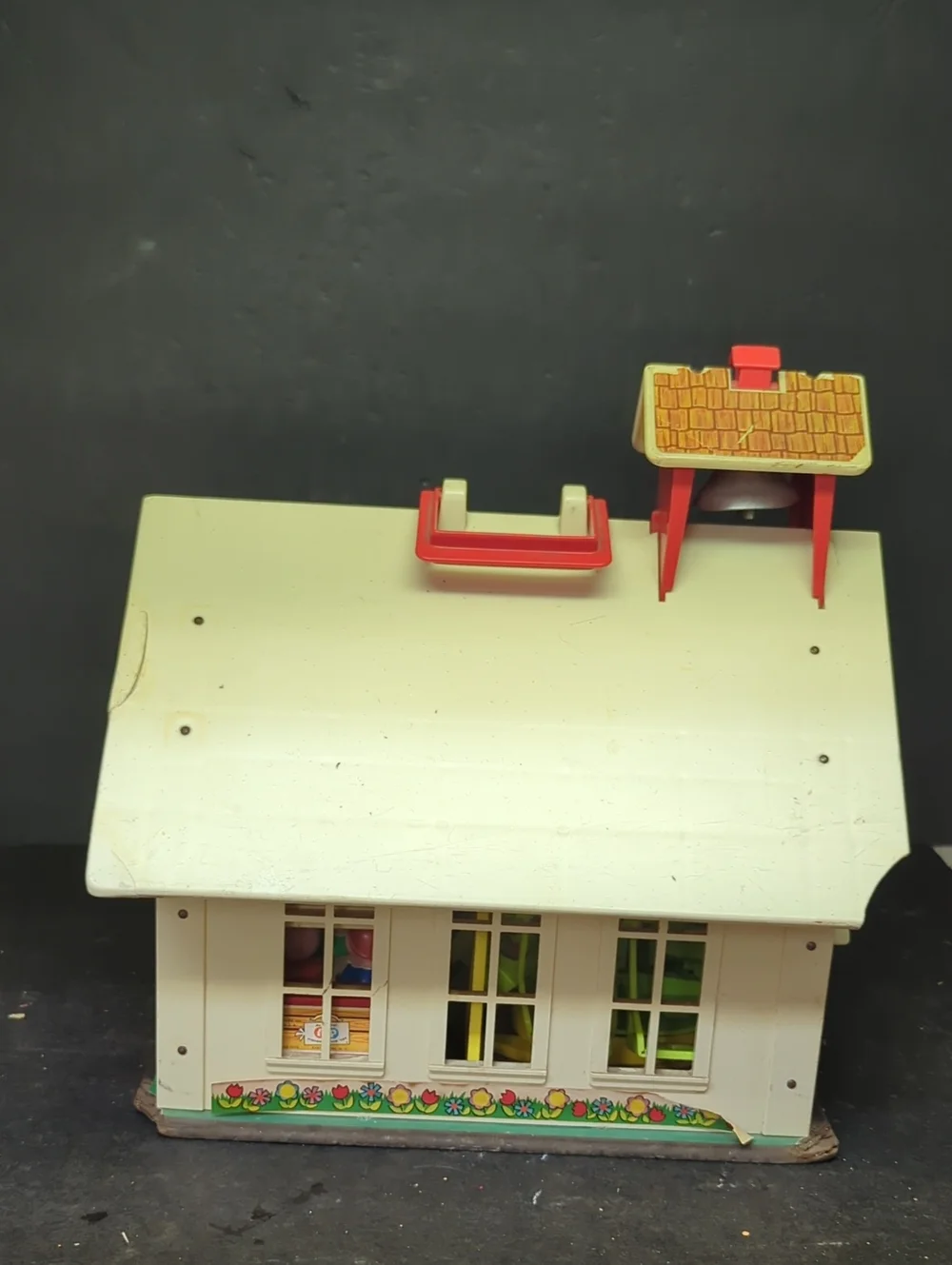 Set19)#923	 Little‎ People Play Family School 1971 w/extras set/trays/bus